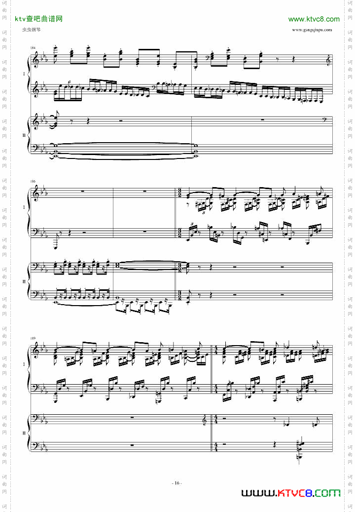 拉三第三乐章，41页双钢琴——最难钢琴曲