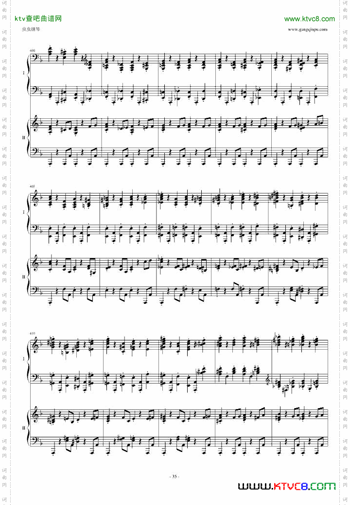 拉三第三乐章，41页双钢琴——最难钢琴曲