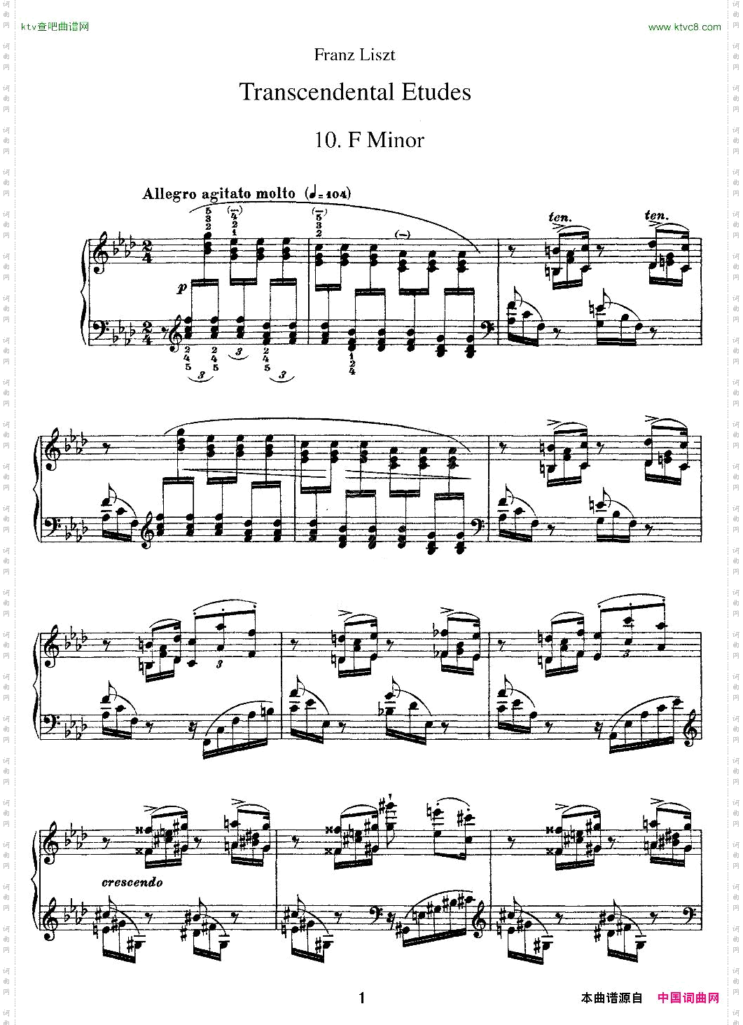 12首超级技巧练习曲：FMinorF小调