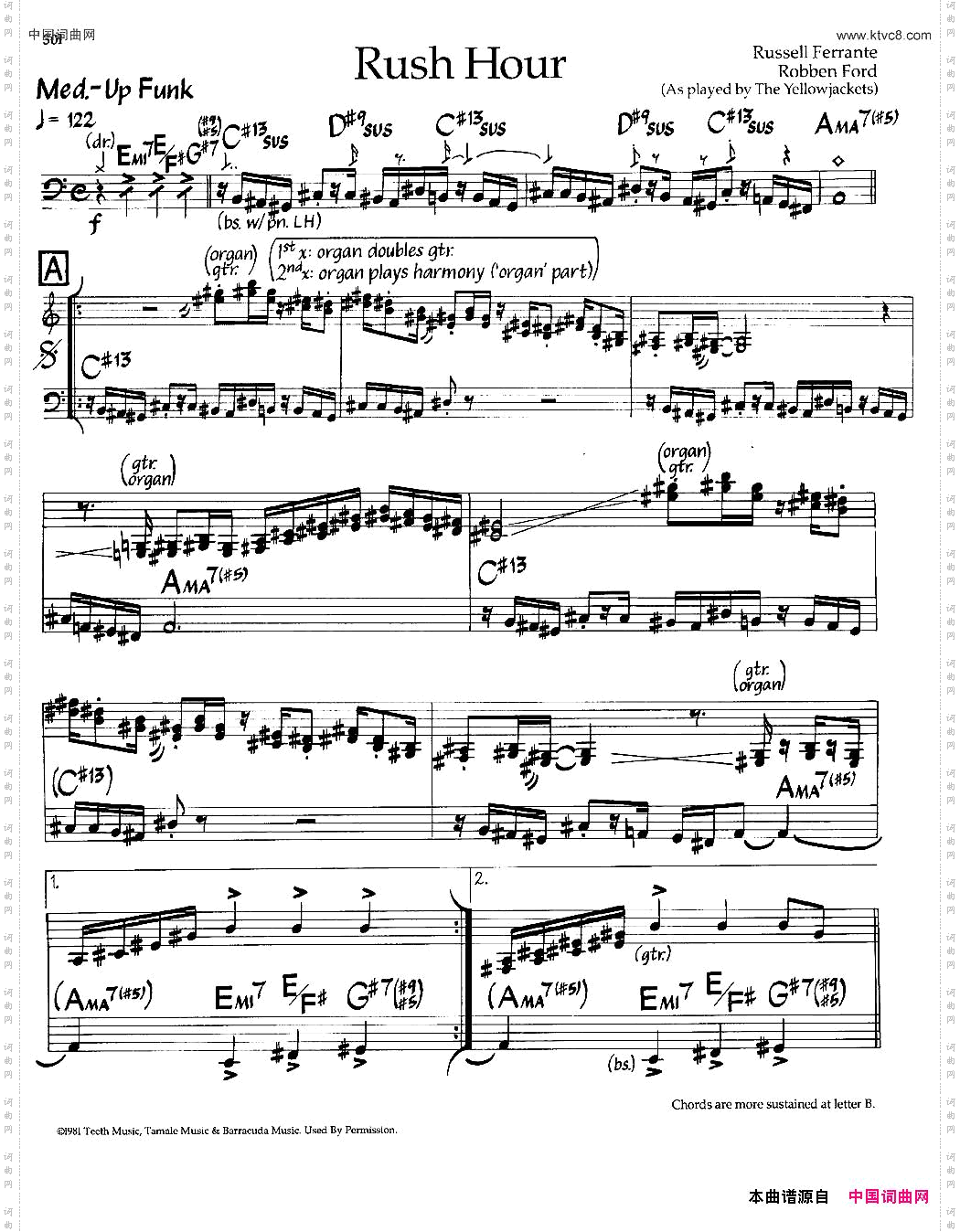 RushHour爵士钢琴曲_Rush Hour爵士钢琴曲