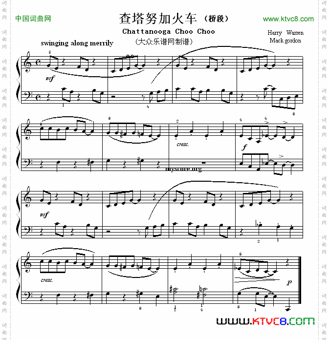 考级初级曲目：查塔努加火车ChattanoogaChooCh00桥段_考级初级曲目：查塔努加火车Chattanooga Choo Ch00桥段