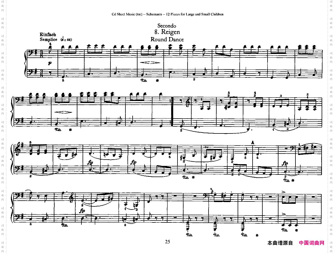 12首为孩子们而作的四手联弹曲Op.85四手联弹8_12首为孩子们而作的四手联弹曲 Op.85四手联弹8
