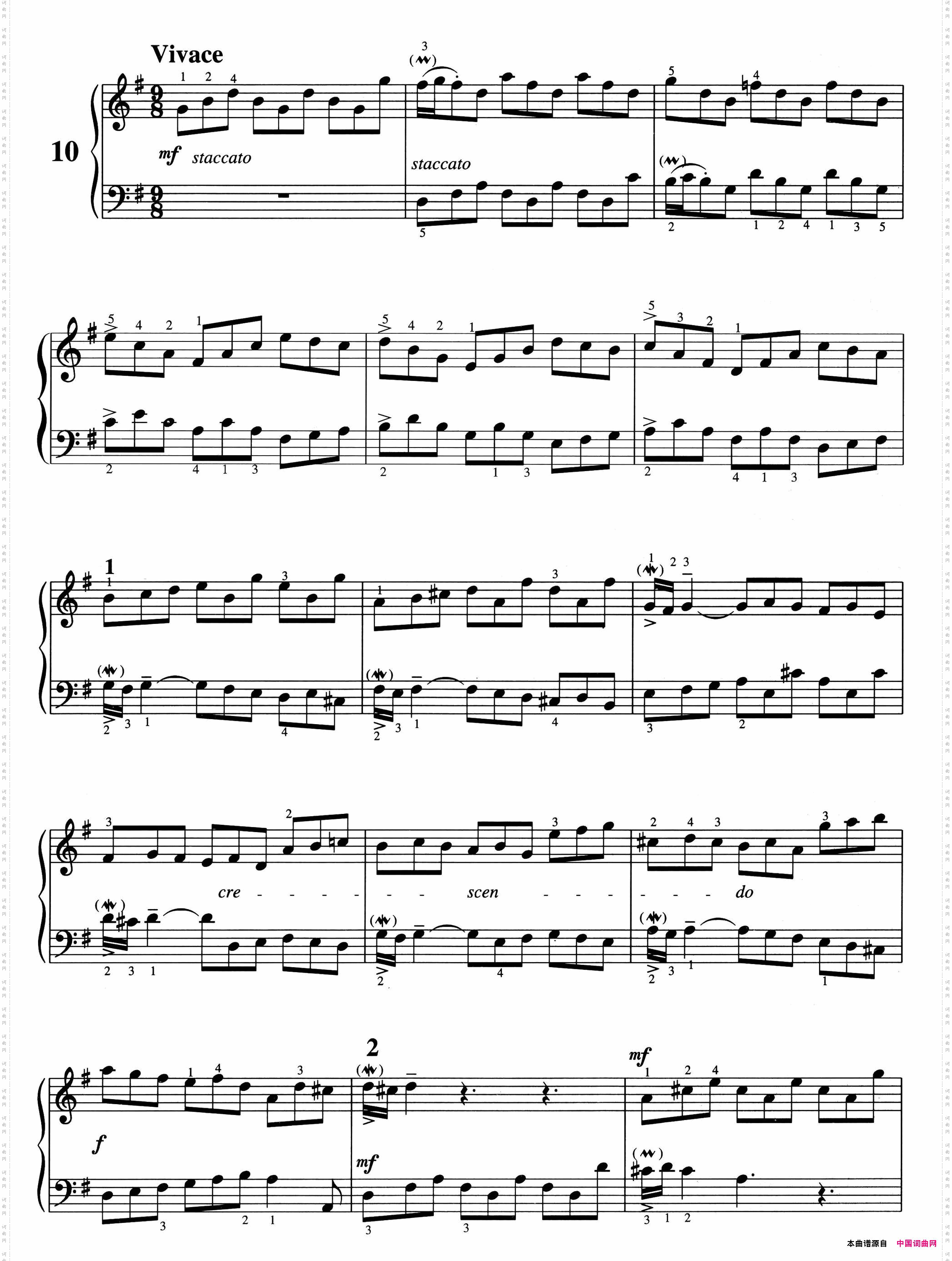 二部创意曲No.10人音2000.10首版_二部创意曲 No.10人音2000.10首版