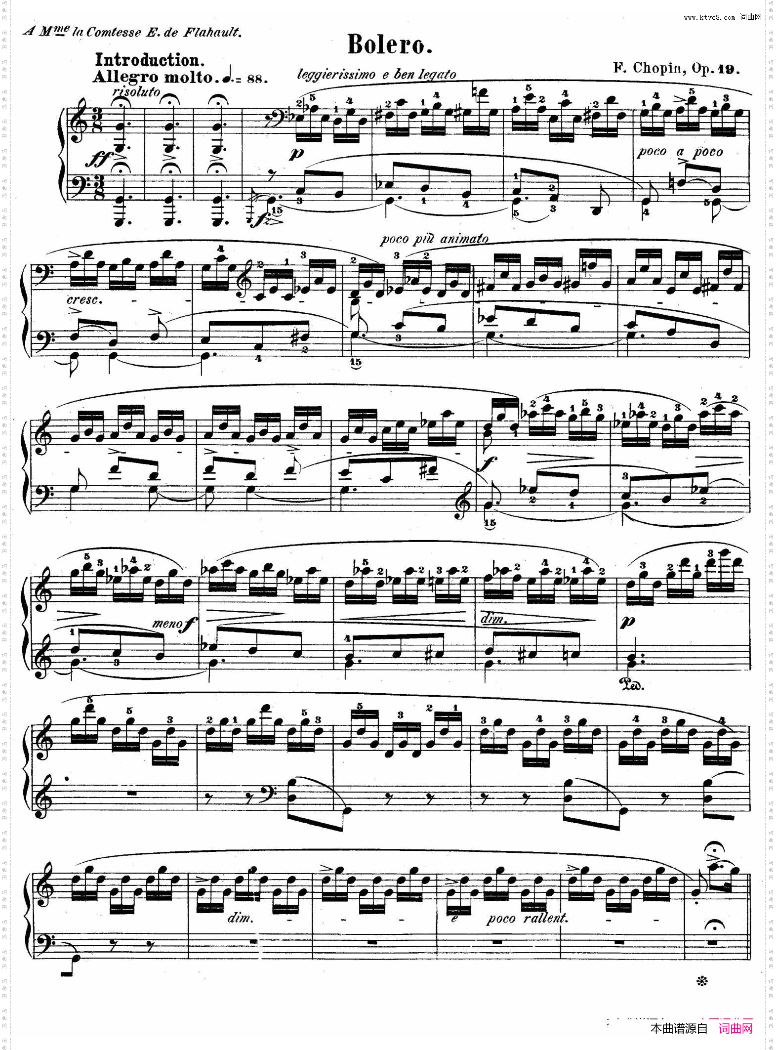 BoleroinCMajorOp.19C大调波莱罗舞曲_Bolero in C Major Op.19C大调波莱罗舞曲