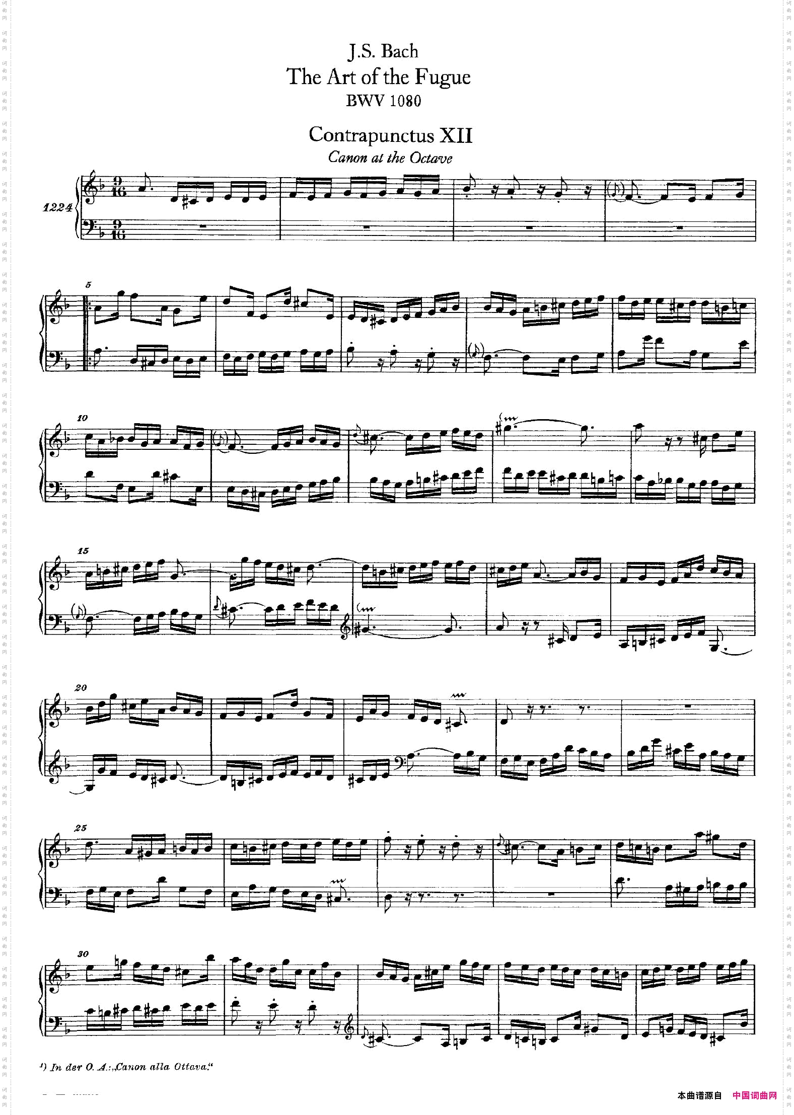 TheArtoftheFugueBWV1080赋格的艺术·Ⅻ_The Art of the Fugue BWV 1080赋格的艺术·Ⅻ