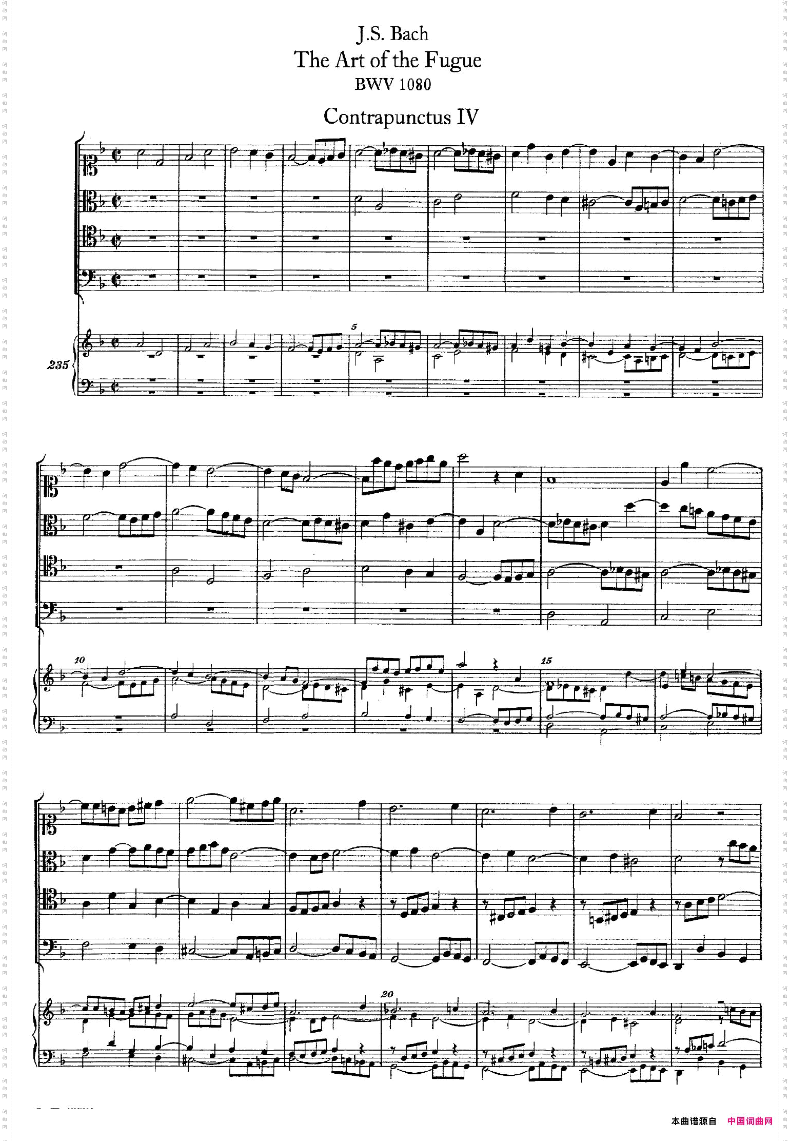 TheArtoftheFugueBWV1080赋格的艺术·Ⅳ_The Art of the Fugue BWV 1080赋格的艺术·Ⅳ