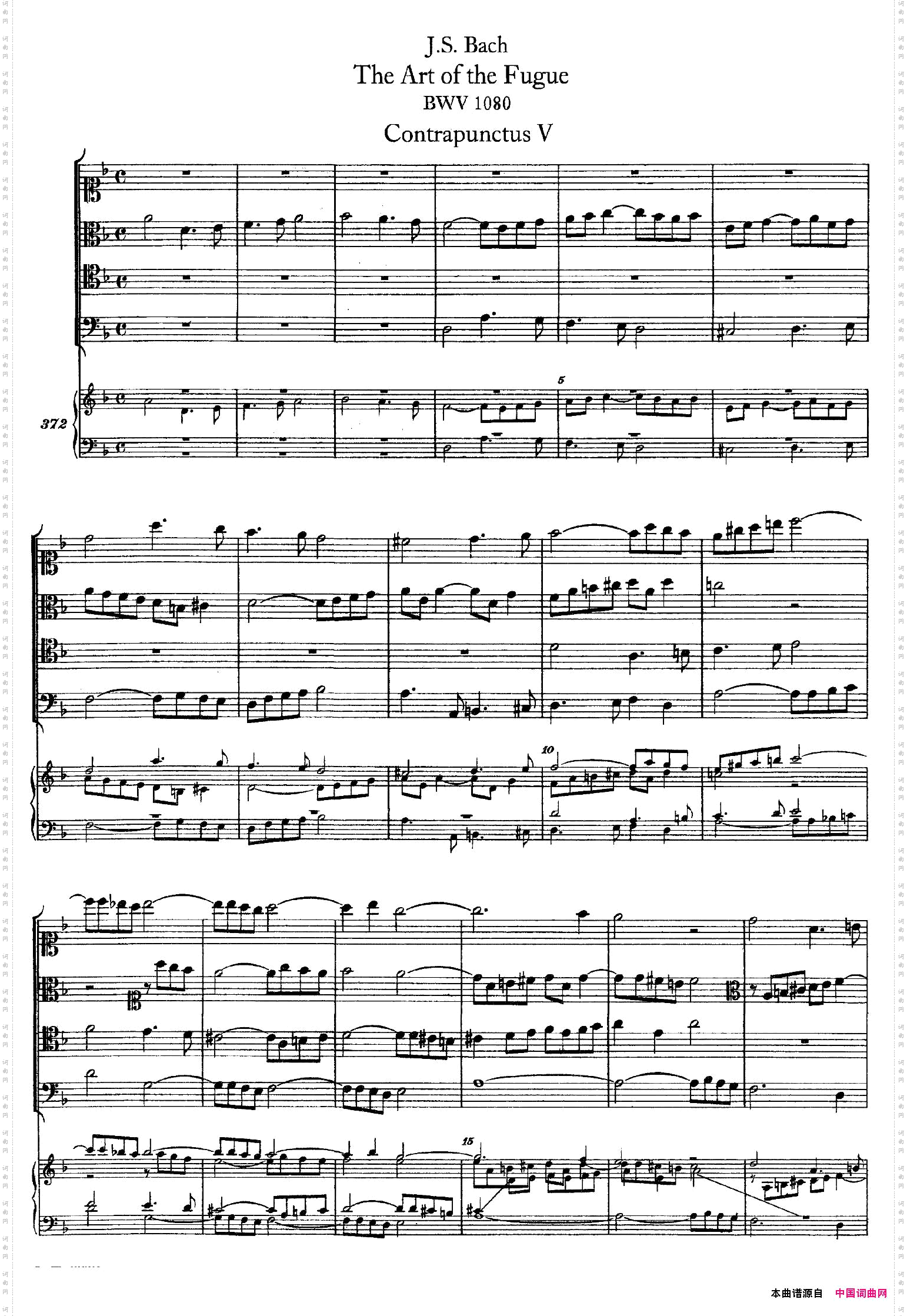 TheArtoftheFugueBWV1080赋格的艺术·Ⅴ_The Art of the Fugue BWV 1080赋格的艺术·Ⅴ