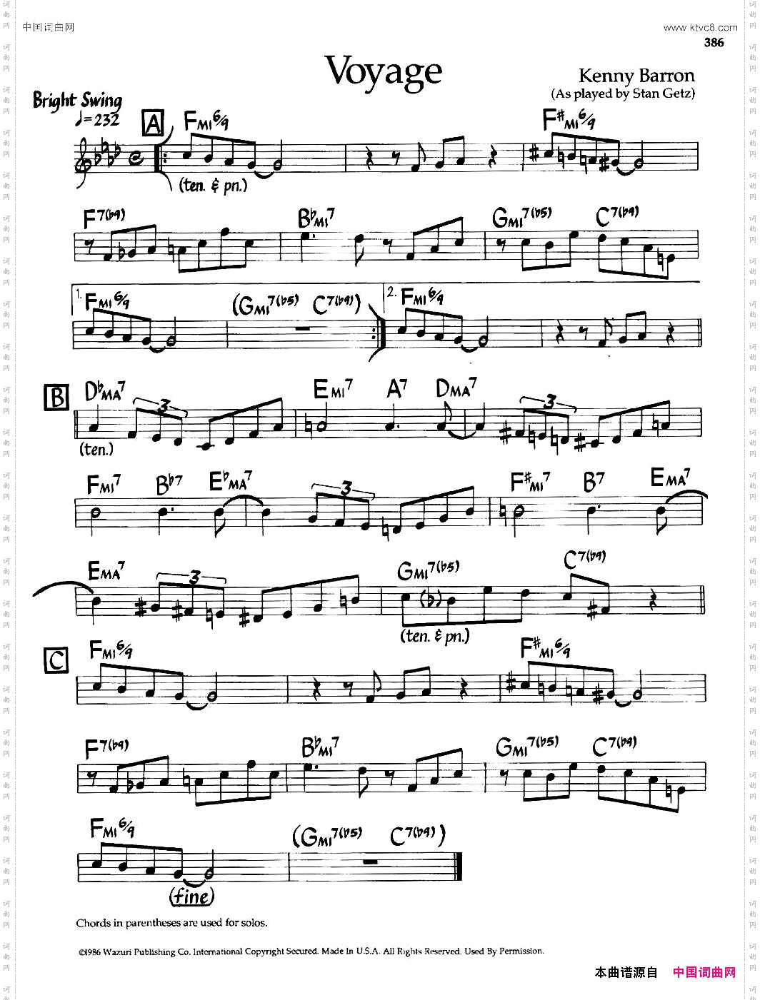 Voyage爵士钢琴曲