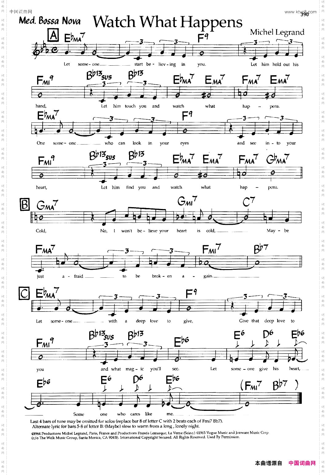 WatchWhatHappens爵士钢琴曲_Watch What Happens爵士钢琴曲