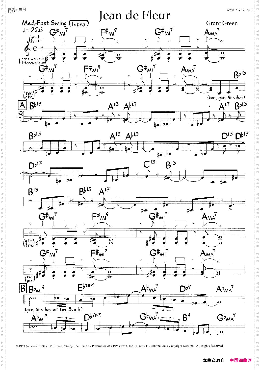 JeandeFleur爵士钢琴曲_Jean de Fleur爵士钢琴曲
