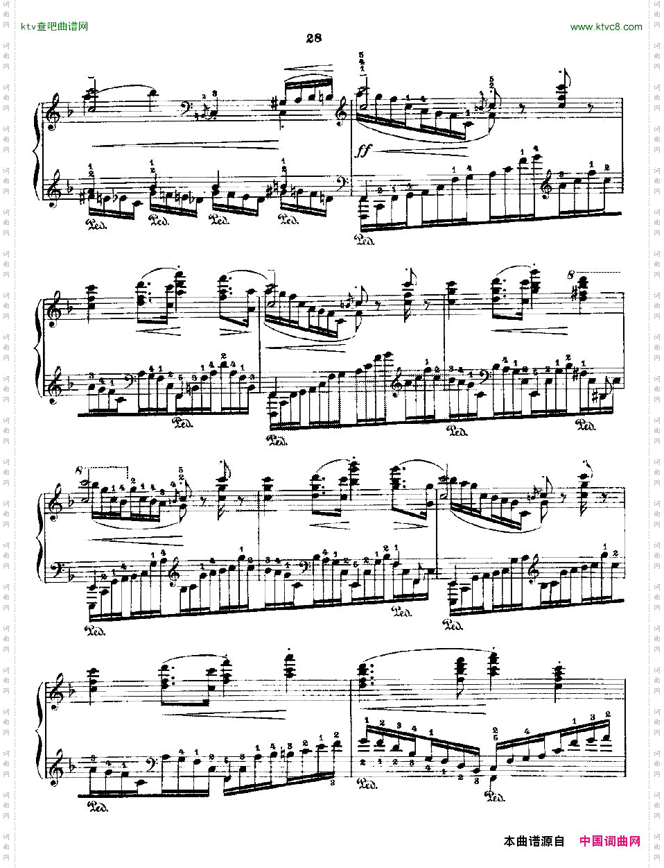 肖邦《练习曲》Fr.ChopinOp.10No8-1