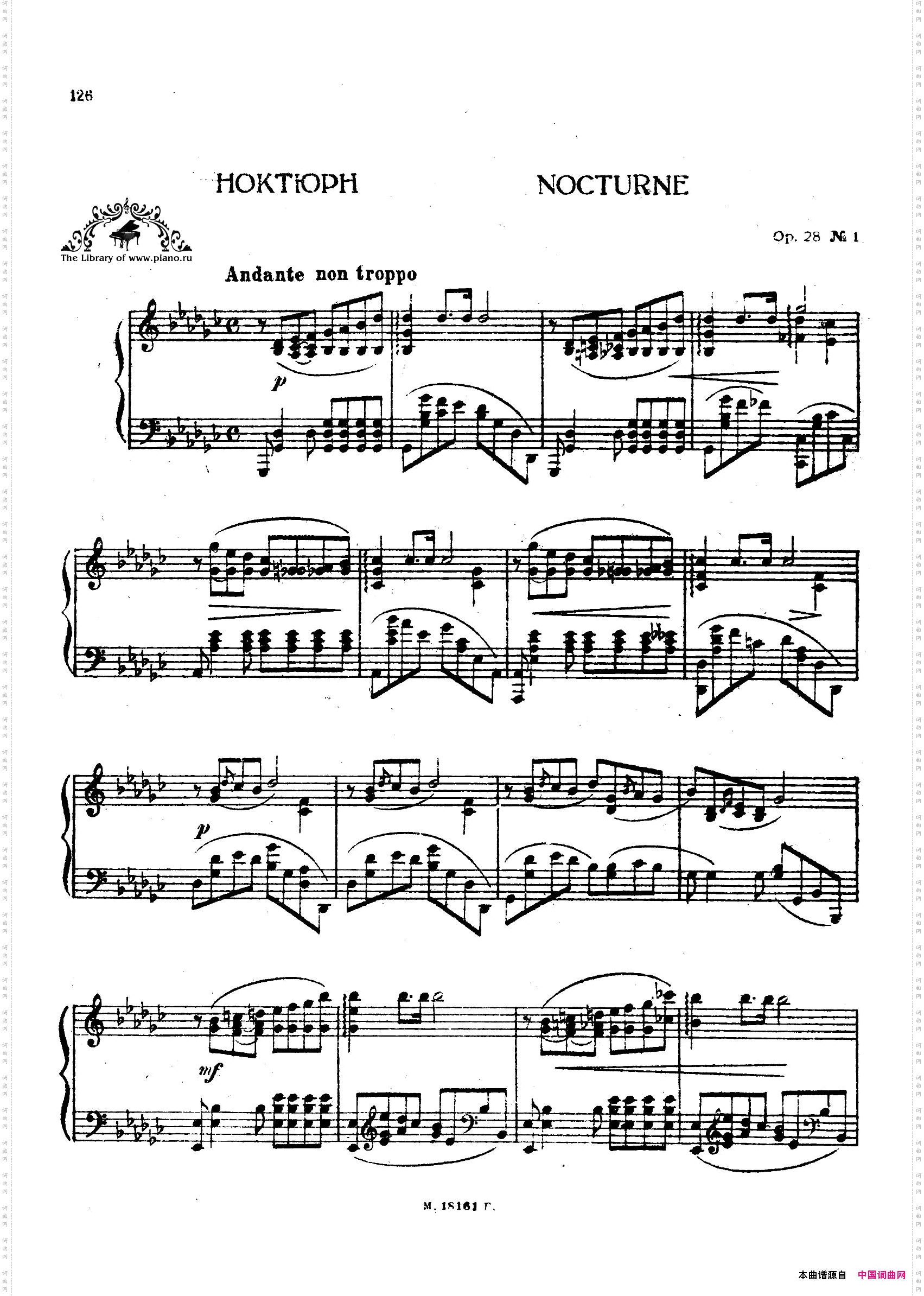 NocturneinG-flatMajorOp.28-1降G大调夜曲_Nocturne in G-flat Major Op.28-1降G大调夜曲