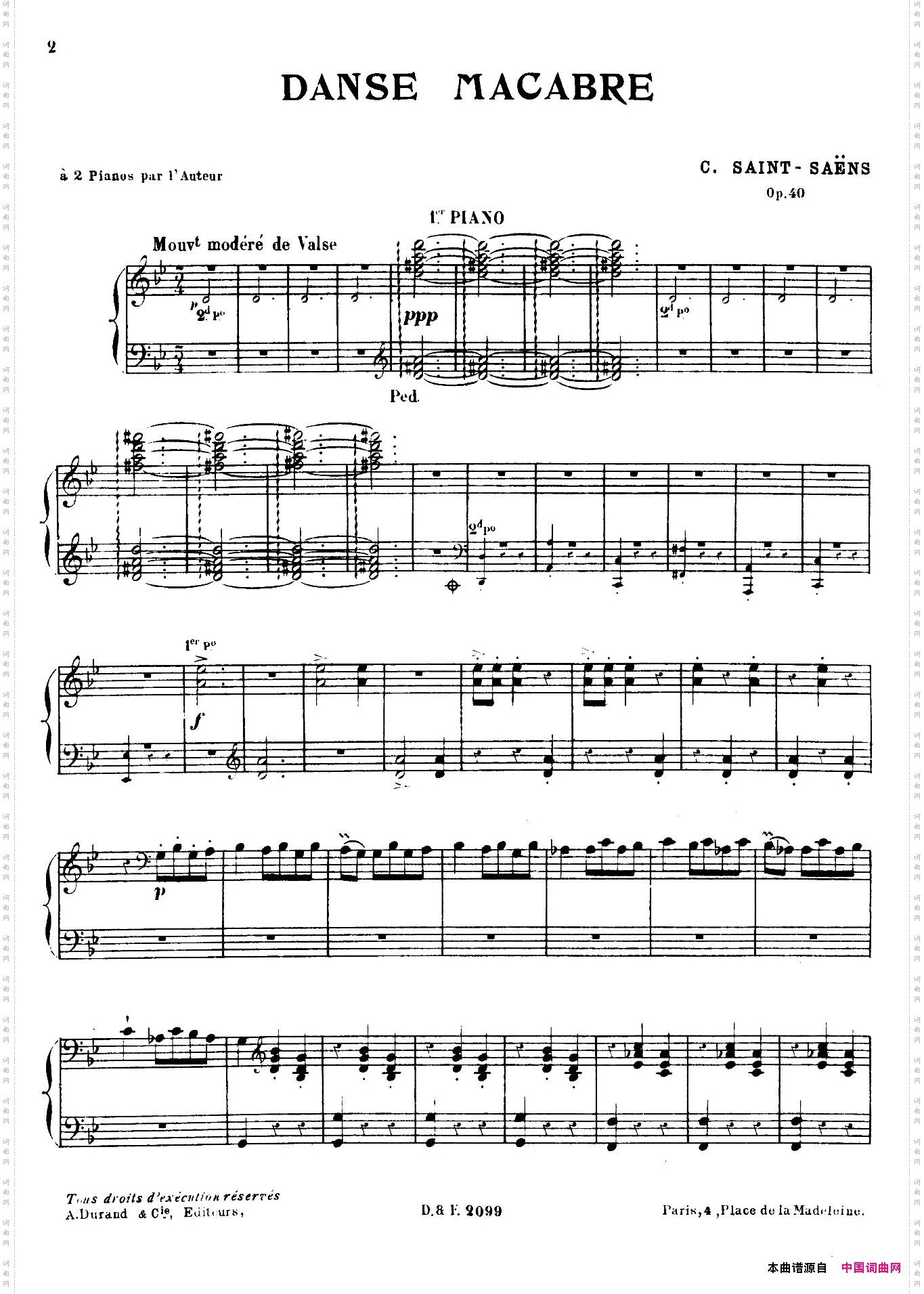 DanseMacabreOp.40骷髅之舞双钢琴·第一钢琴_Danse Macabre Op.40骷髅之舞双钢琴·第一钢琴