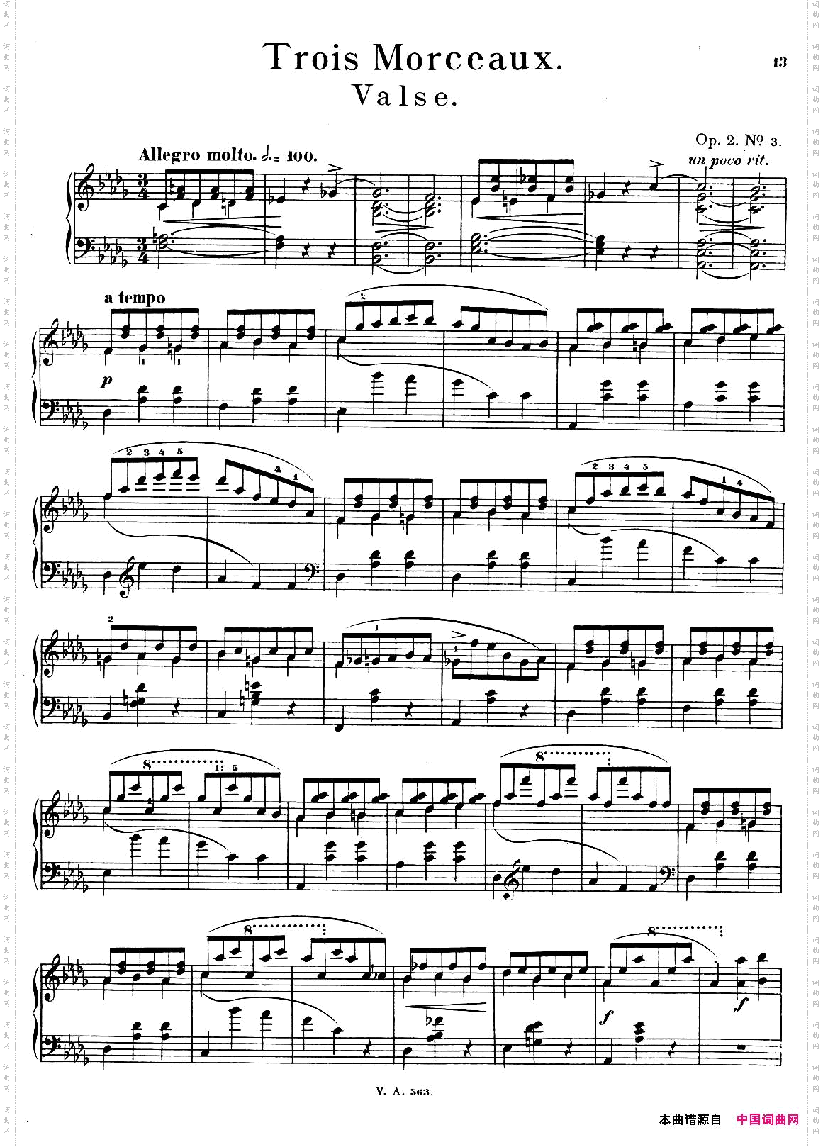 3PiecesOp·2No·33首小品·3_3 Pieces Op·2 No·33首小品·3