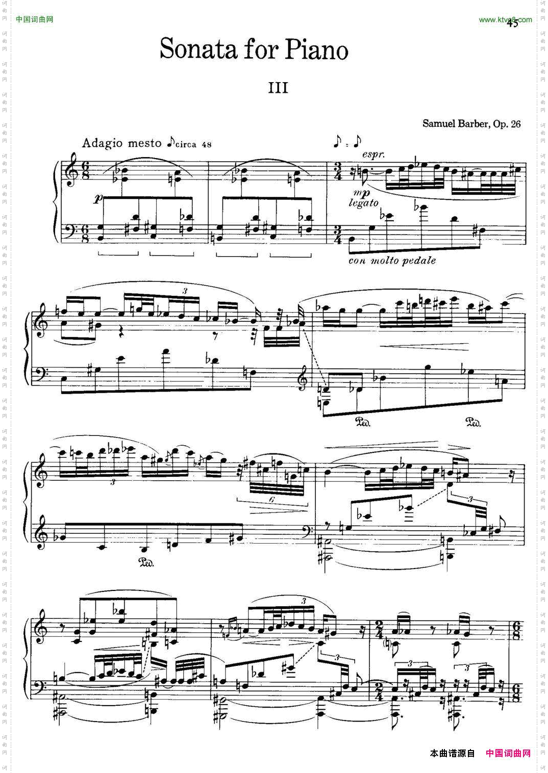 降e小调钢琴奏鸣曲Op.26v.3
