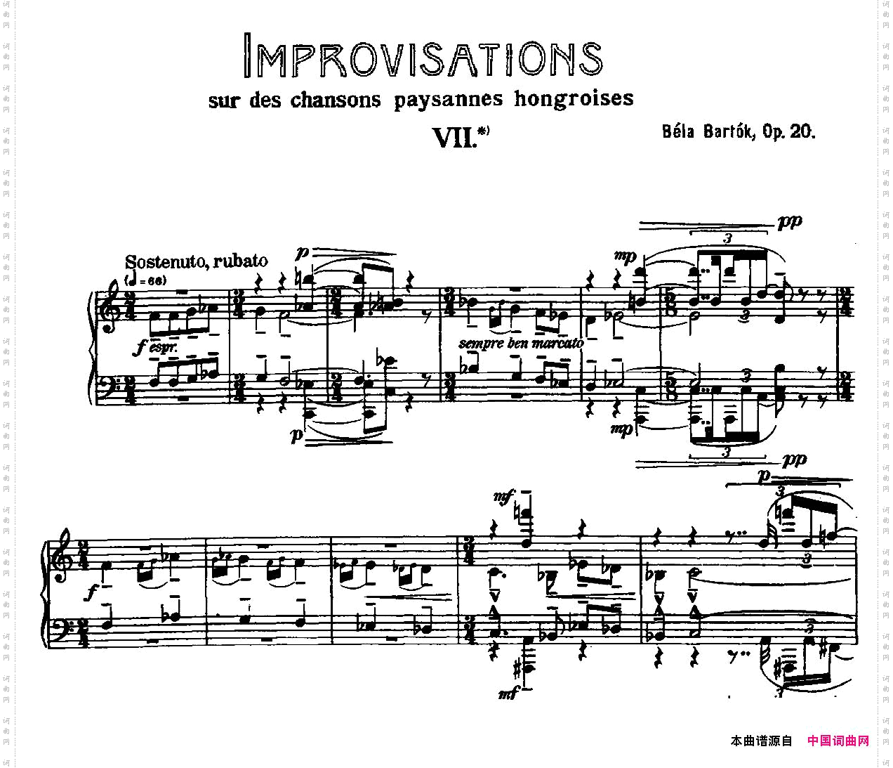 8ImprovisationsOp.208首匈牙利民歌即兴曲·Ⅶ_8 Improvisations Op.208首匈牙利民歌即兴曲·Ⅶ