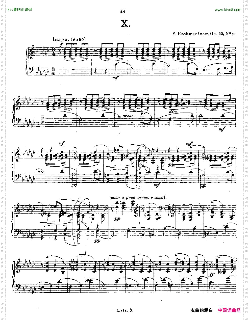 10首《前奏曲》之十Rachmaninoff10Preludes,Op.23