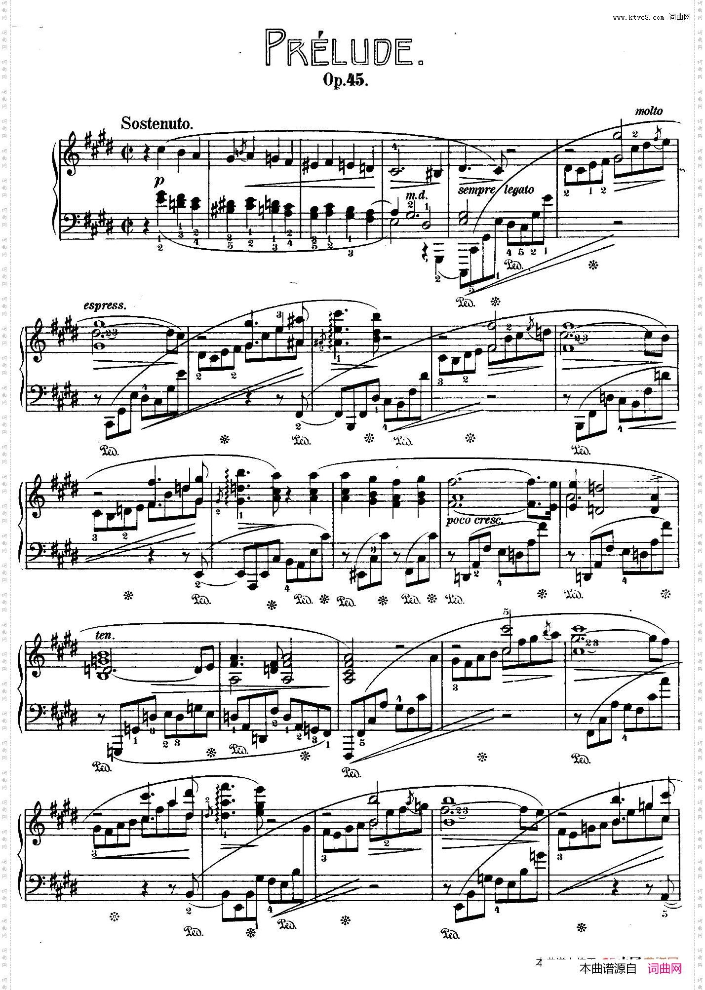 Preludeinc-SharpMinorOp.45升c小调前奏曲_Prelude in c-Sharp Minor Op.45升c小调前奏曲 