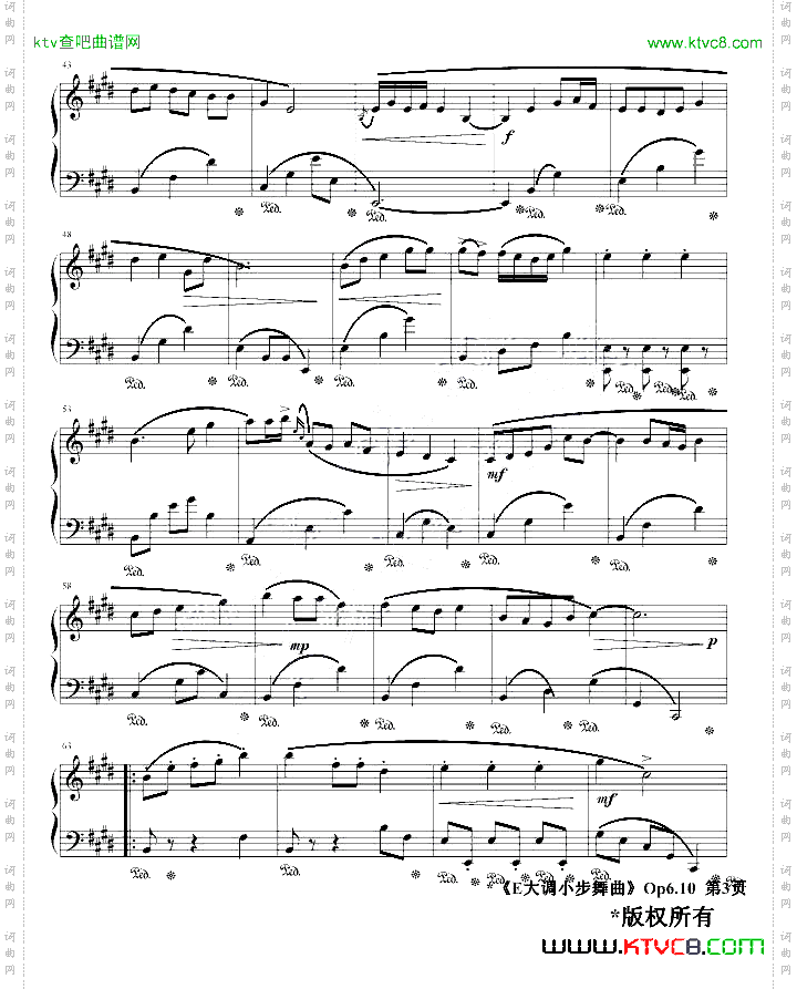 E大调小步舞曲Op6.10