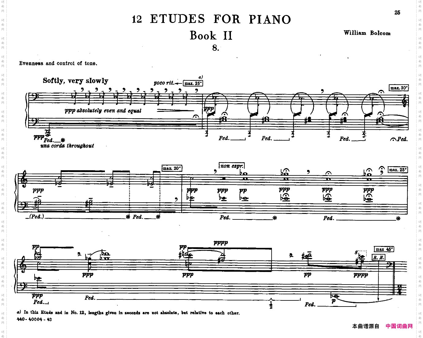12EtudesforPiano博尔科姆12首钢琴练习曲·8_12 Etudes for Piano博尔科姆12首钢琴练习曲·8