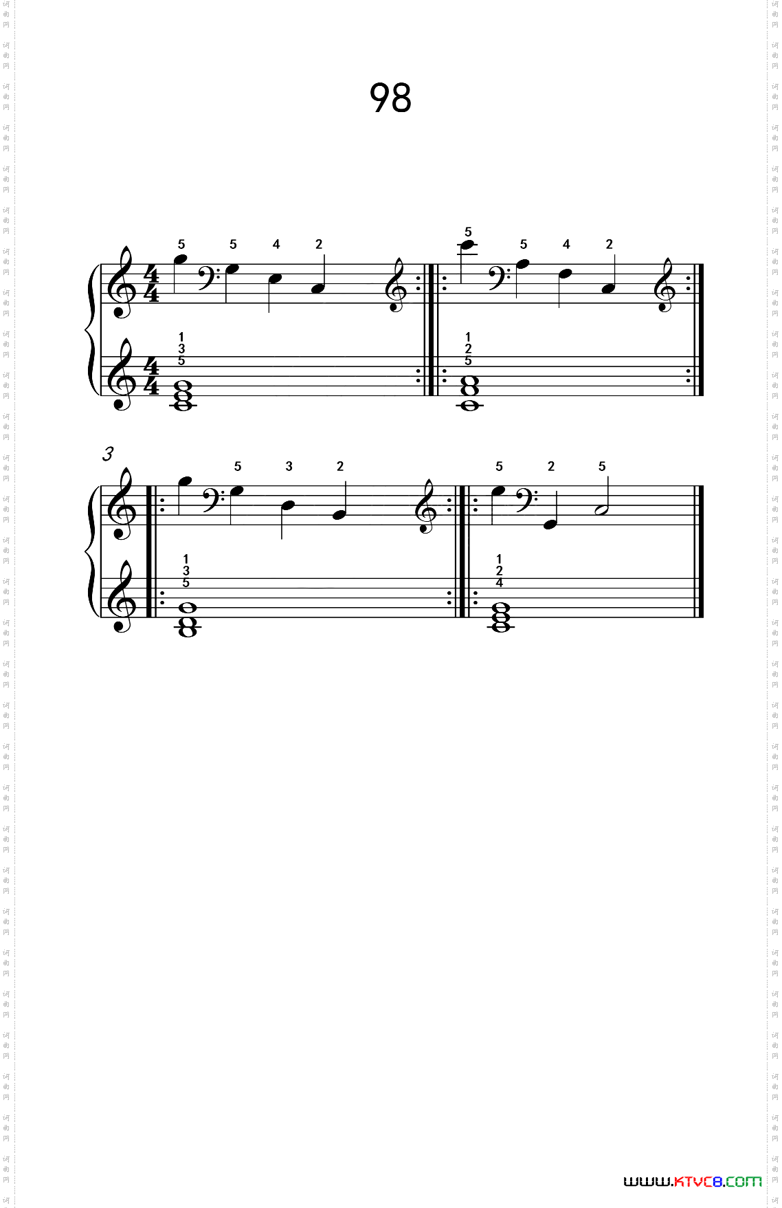 两手交替或交错弹奏的练习98儿童钢琴手指练习2_两手交替或交错弹奏的练习 98儿童钢琴手指练习 2