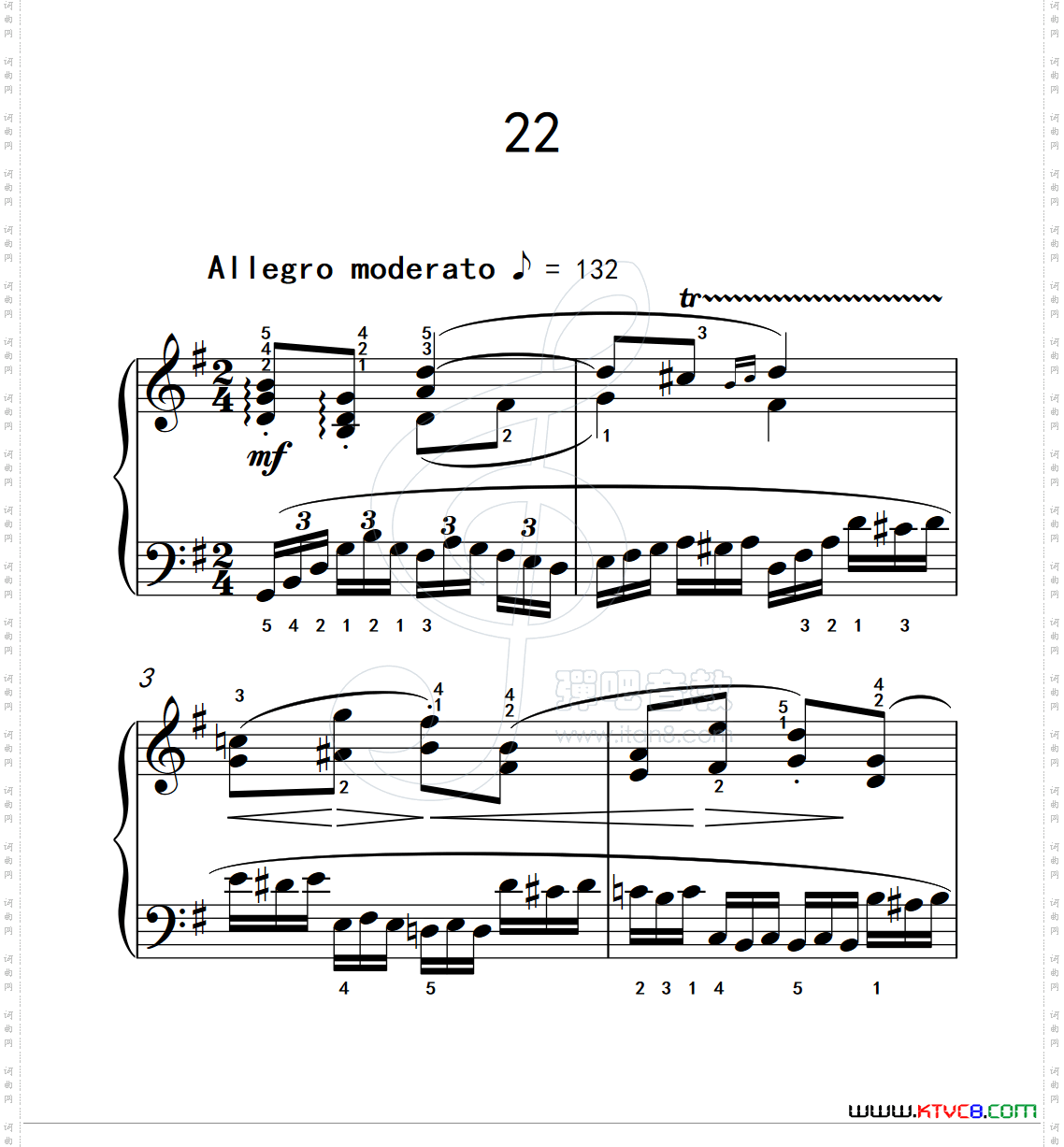 练习曲22克拉莫钢琴练习曲60首_练习曲 22克拉莫钢琴练习曲60首