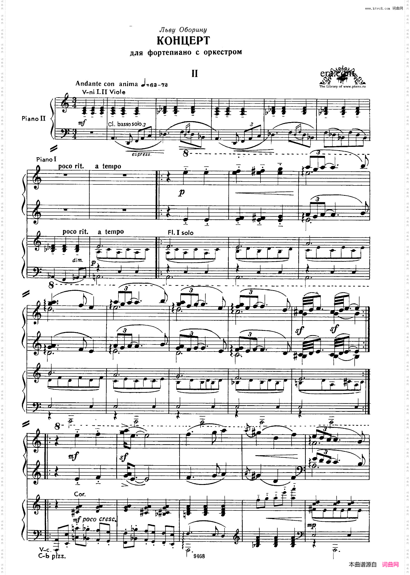 PianoConcertoinD-flatMajorOp.37降D大调钢琴协奏曲·Ⅱ·双钢琴_Piano Concerto in D-flat Major Op.37降D大调钢琴协奏曲·Ⅱ·双钢琴