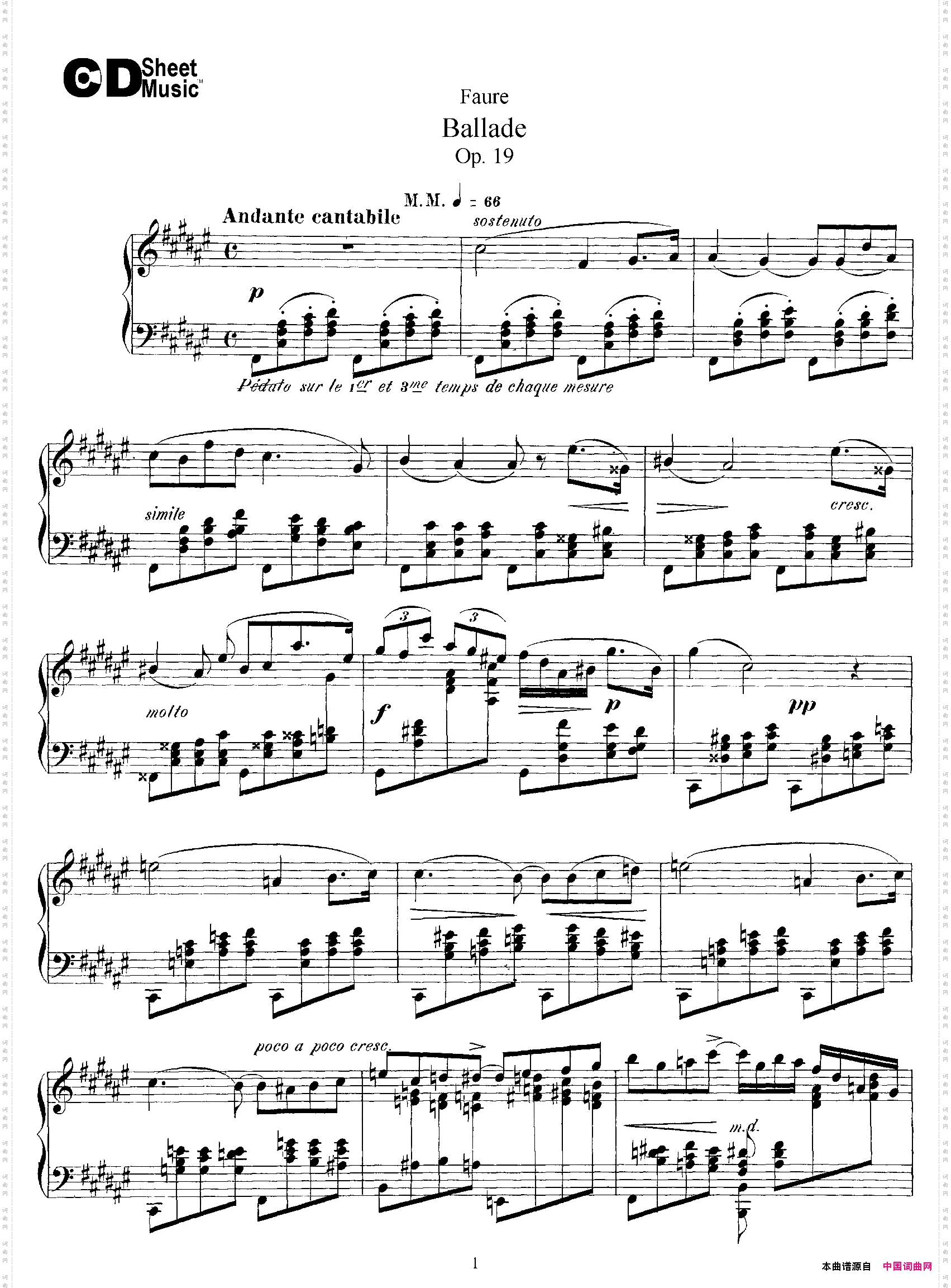 BalladeOp.19叙事曲_Ballade Op.19叙事曲