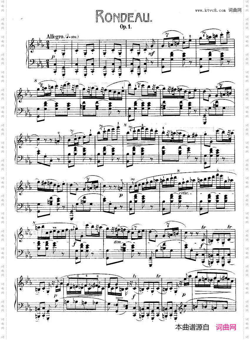 RondoincMinorOp.1c小调回旋曲_Rondo in c Minor Op.1c小调回旋曲