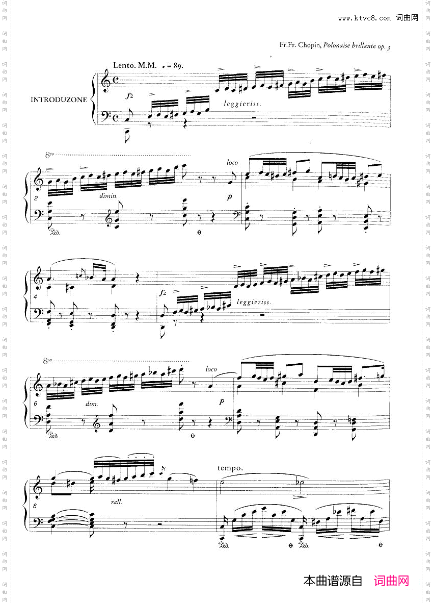 C大调引子与华丽的波兰舞曲钢琴独奏版