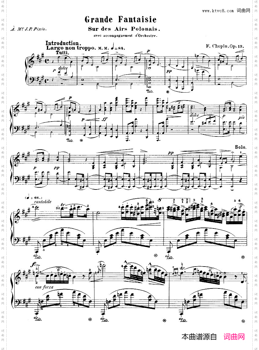 GrandFantasyonPolishAirsOp.13华丽的波兰民歌幻想曲·钢琴独奏版_Grand Fantasy on Polish Airs Op.13华丽的波兰民歌幻想曲·钢琴独奏版