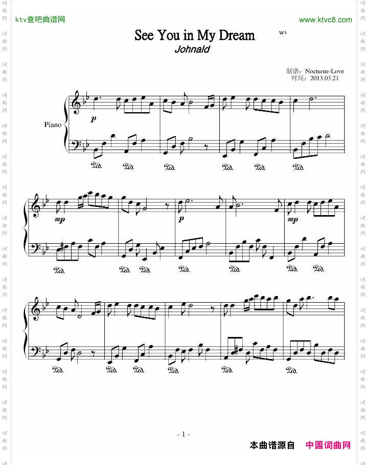 SeeYouinMyDream钢琴曲