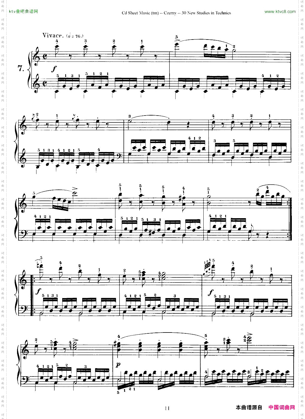 Czerny-30NewStudies-7车尔尼Op849-30首练习曲