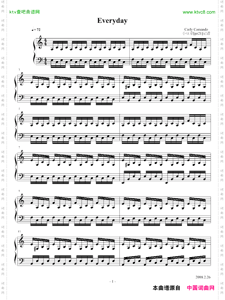 NBA钢琴插曲＜＜Ｅｖｅｒｄａｙ＞＞
