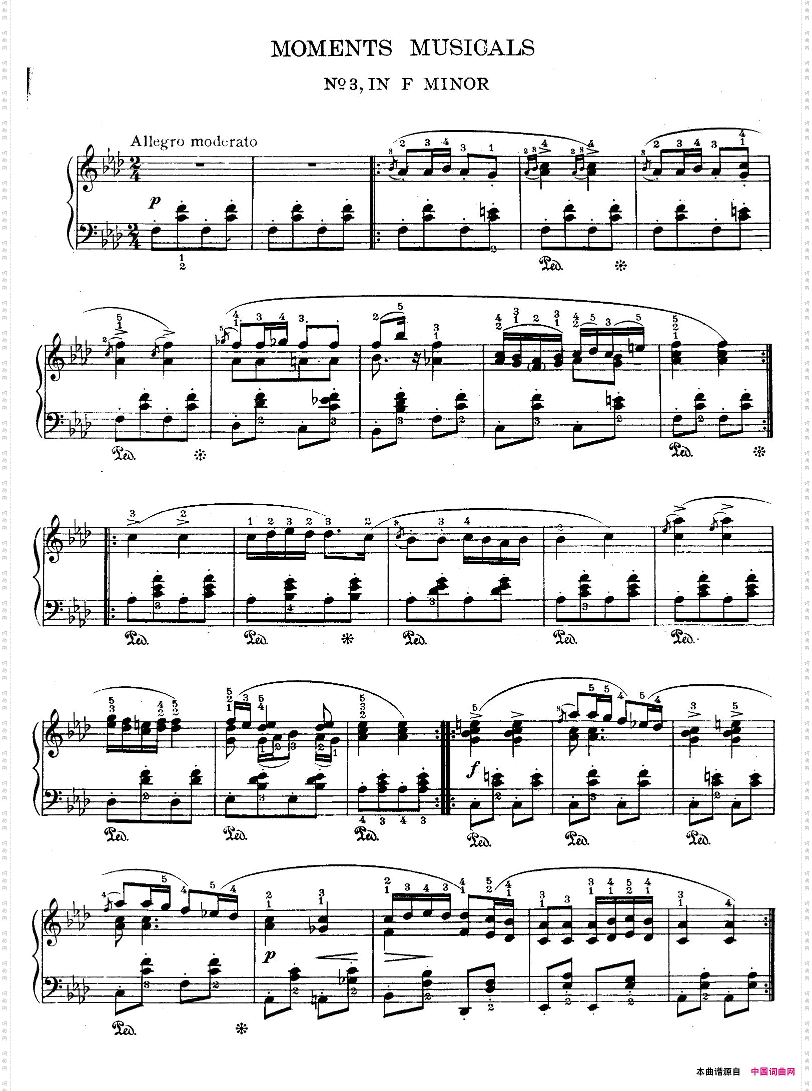 SixMomentsMusicalOp.946首音乐瞬间·No.3_Six Moments Musical Op.946首音乐瞬间·No.3
