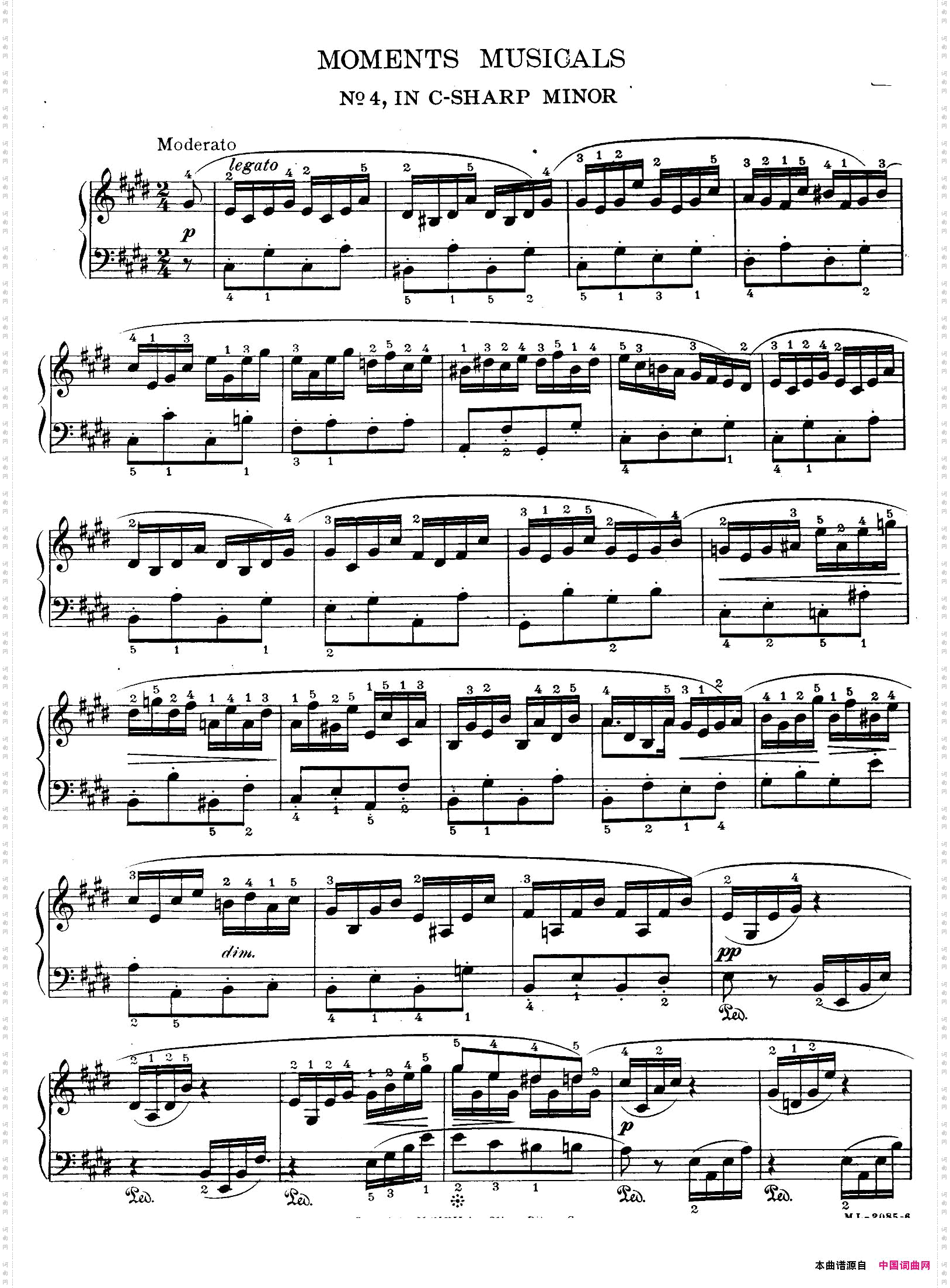 SixMomentsMusicalOp.946首音乐瞬间·No.4_Six Moments Musical Op.946首音乐瞬间·No.4