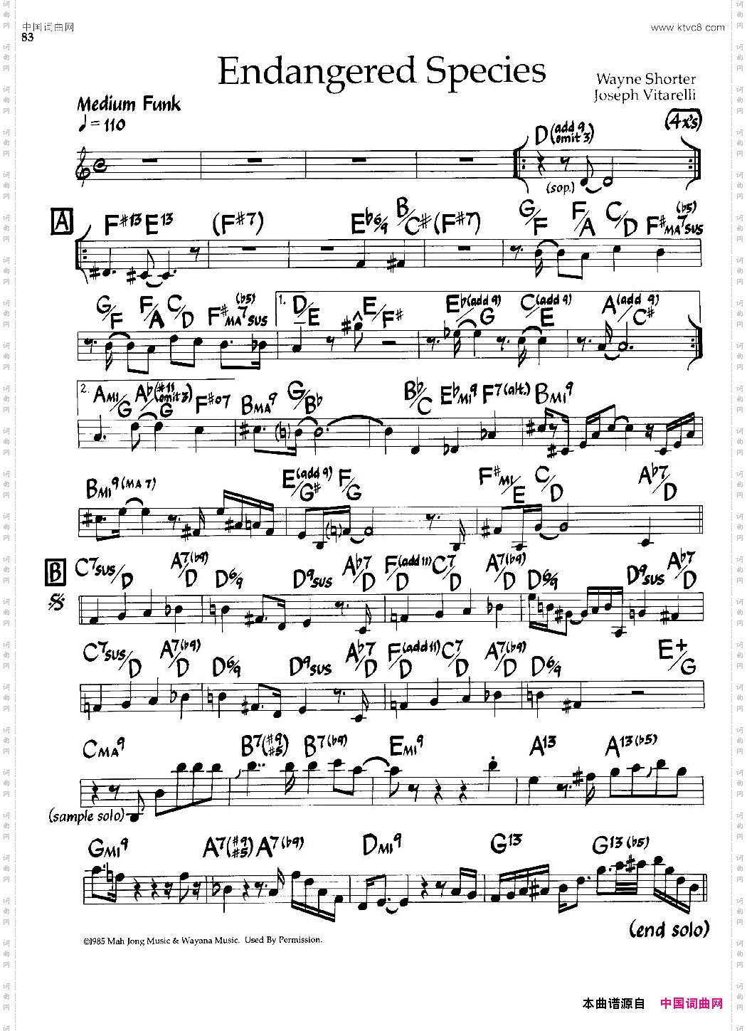 EndangeredSpecies爵士钢琴曲