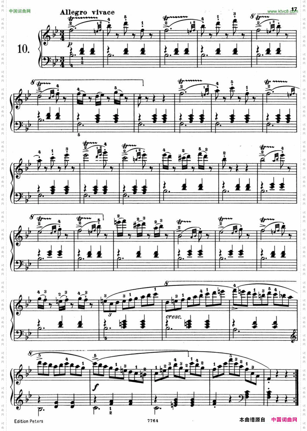 25首车尔尼Op.748练习曲NO.10