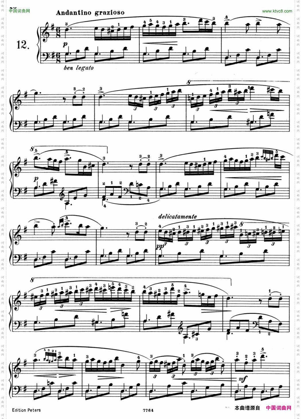 25首车尔尼Op.748练习曲NO.12