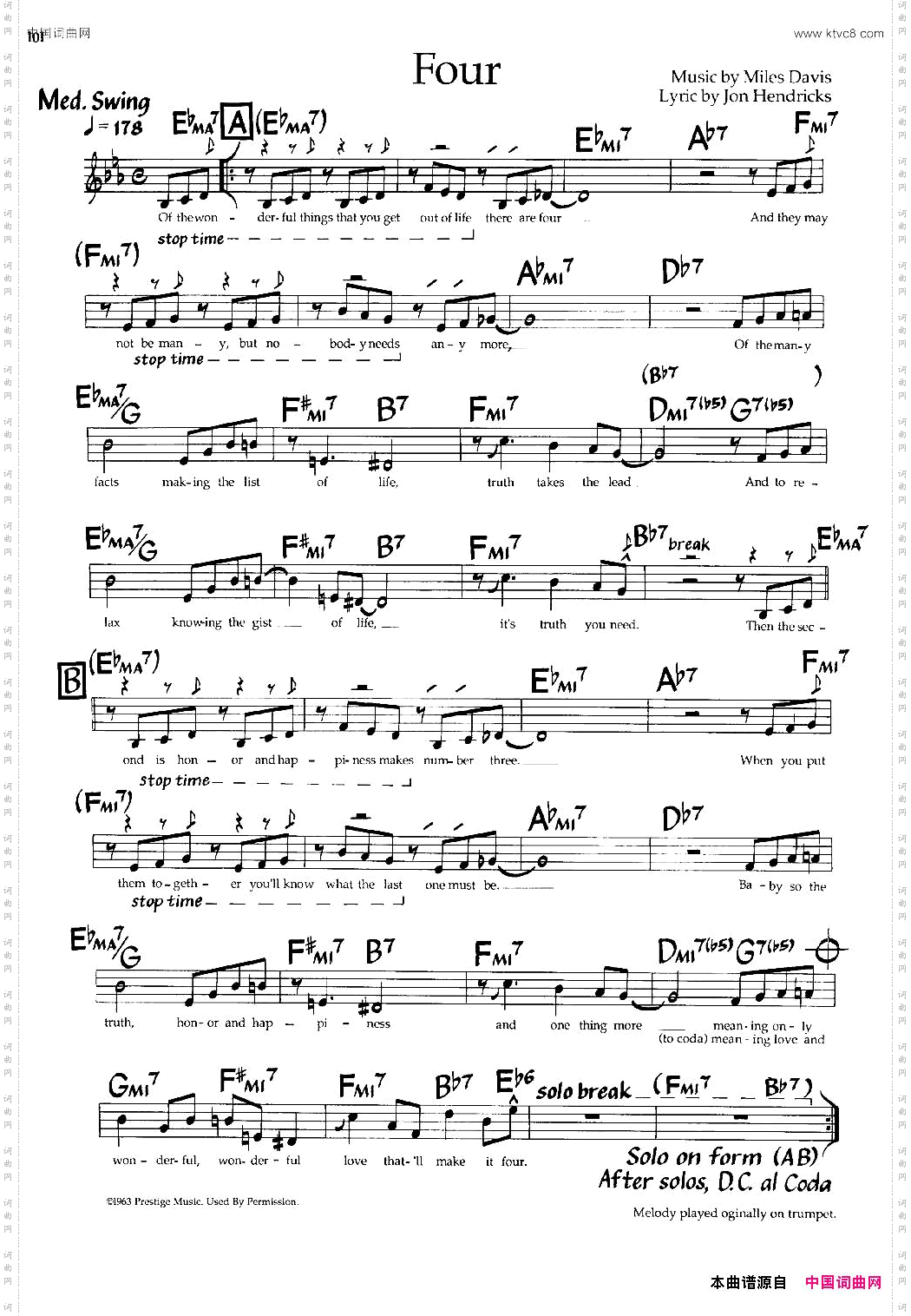 Fout福特爵士钢琴曲