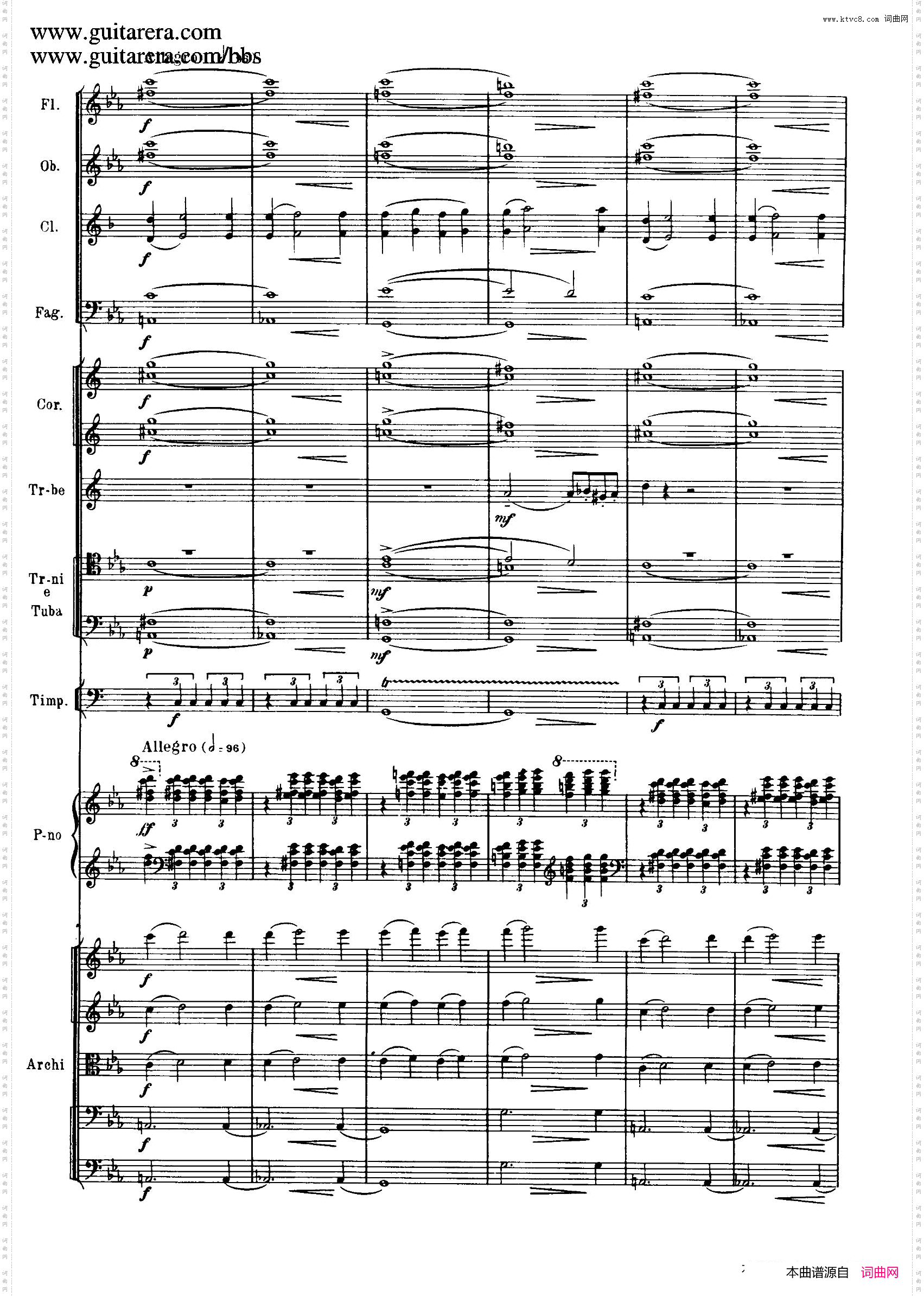 c小调第二钢琴协奏曲Op.18第一乐章总谱·P28——36_c小调第二钢琴协奏曲 Op.18第一乐章总谱·P28——36