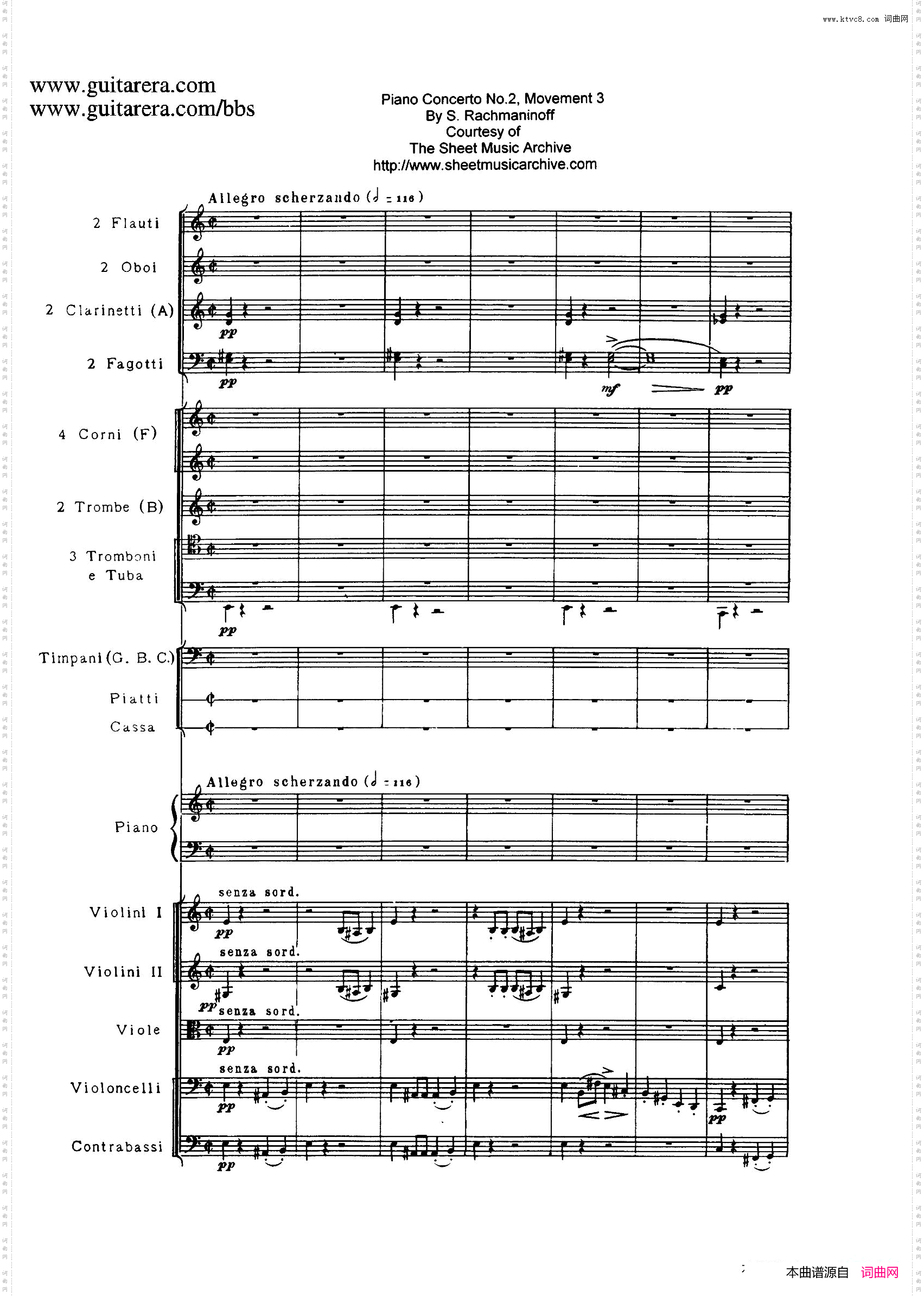 c小调第二钢琴协奏曲Op.18第三乐章总谱P1——12_c小调第二钢琴协奏曲 Op.18第三乐章总谱P1——12