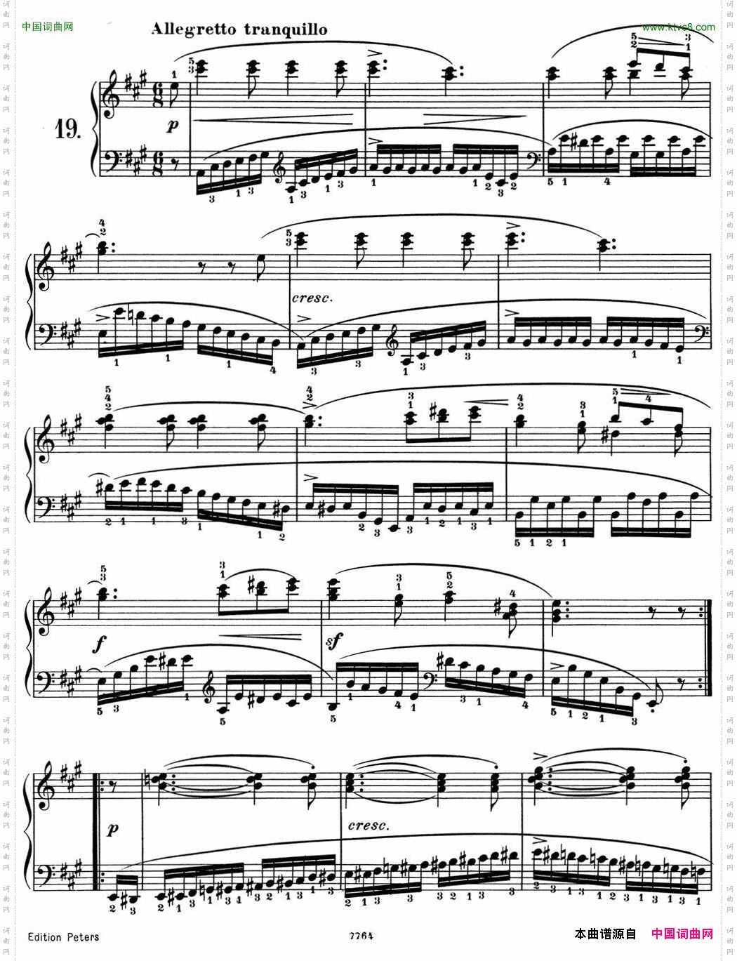 25首车尔尼Op.748练习曲NO.19
