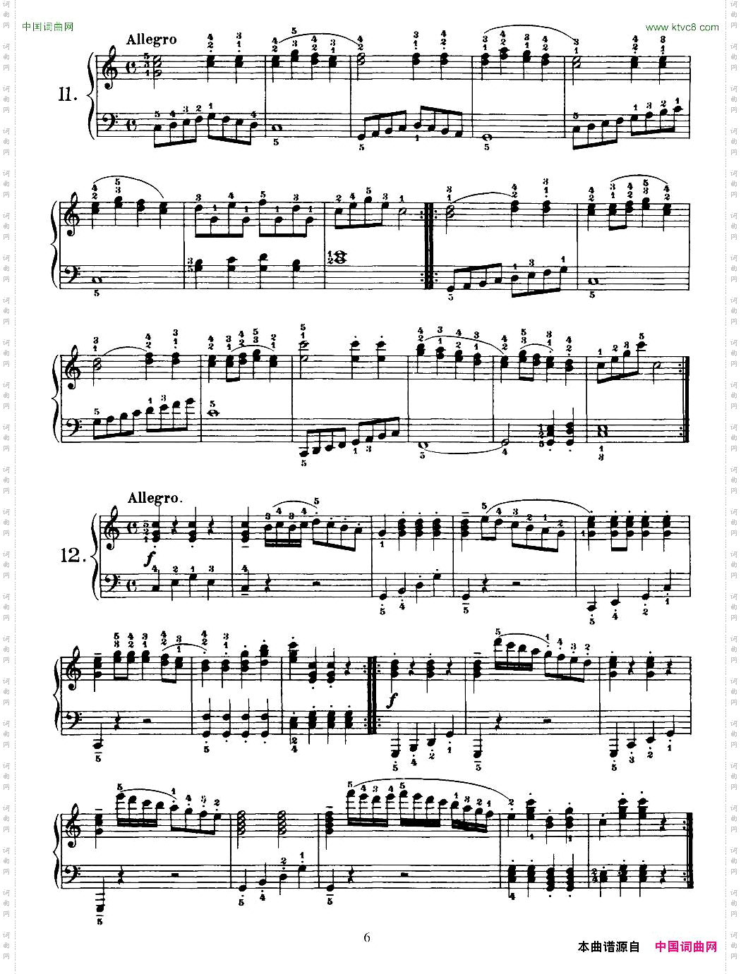 OneHundredandTenEasyandProgressiveExercisesOp.453车尔尼110首简易练习曲11——20