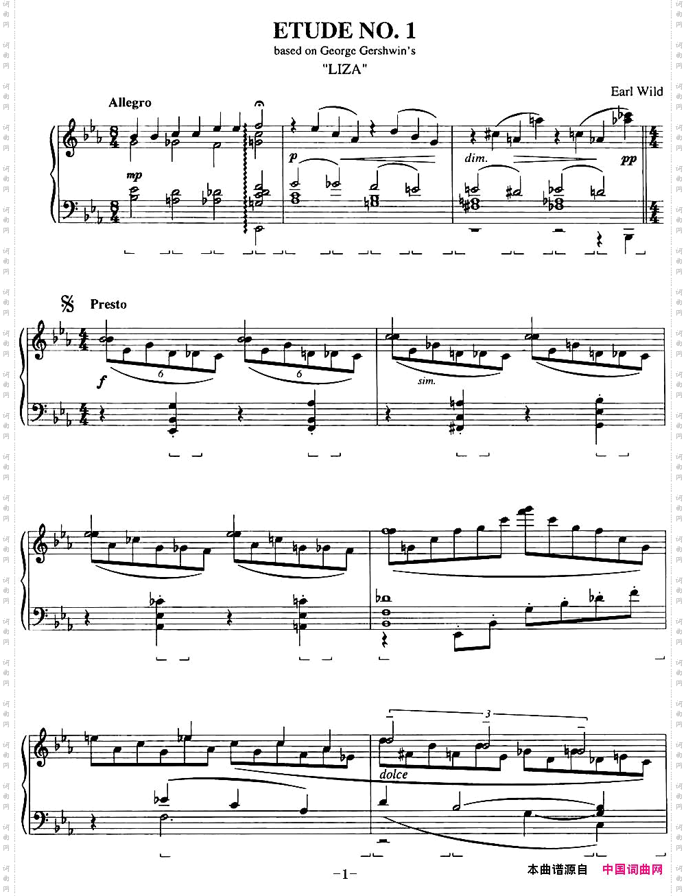 EarlWild-GershwinEtude1.Liza乔治·格什温练习曲·1_Earl Wild-Gershwin Etude 1.Liza乔治·格什温练习曲·1