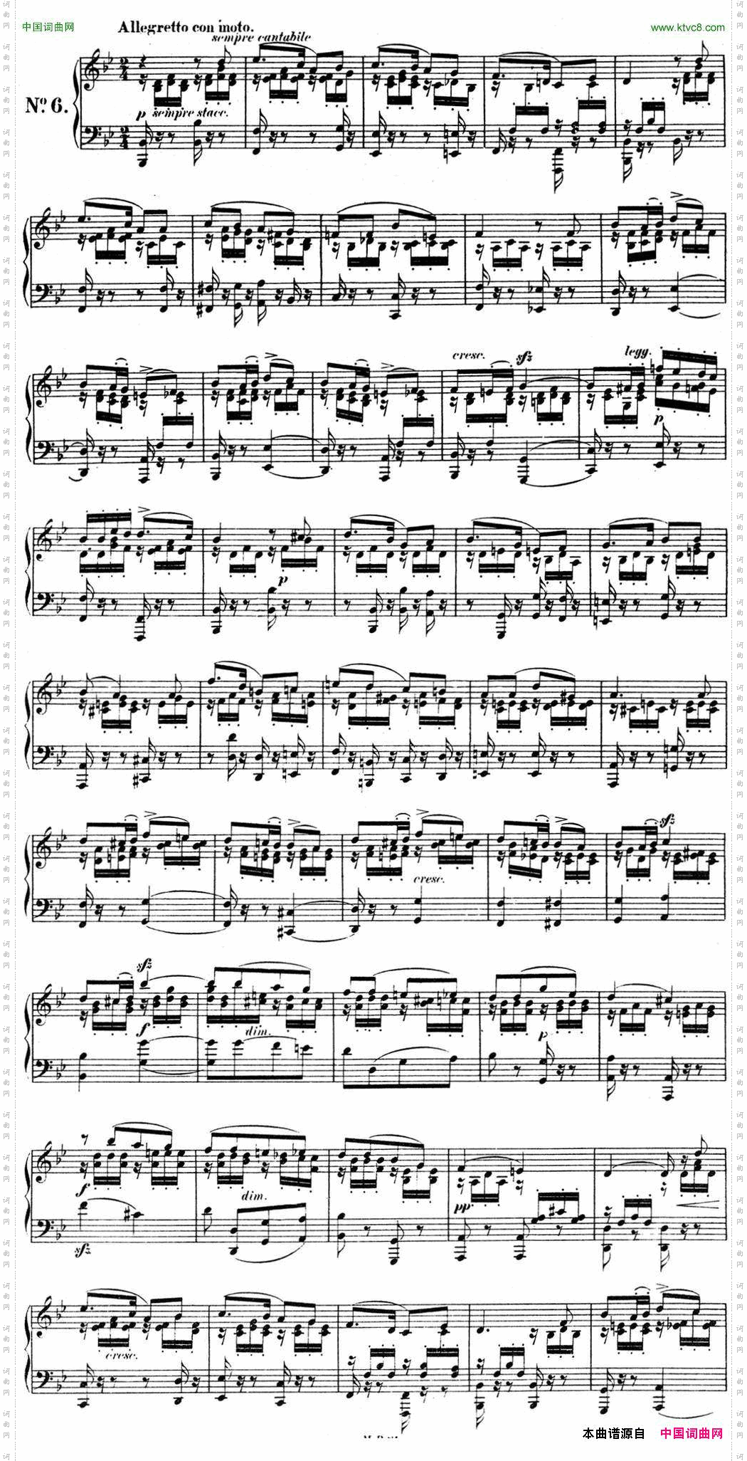 门德尔松无词歌Op.85NO.6