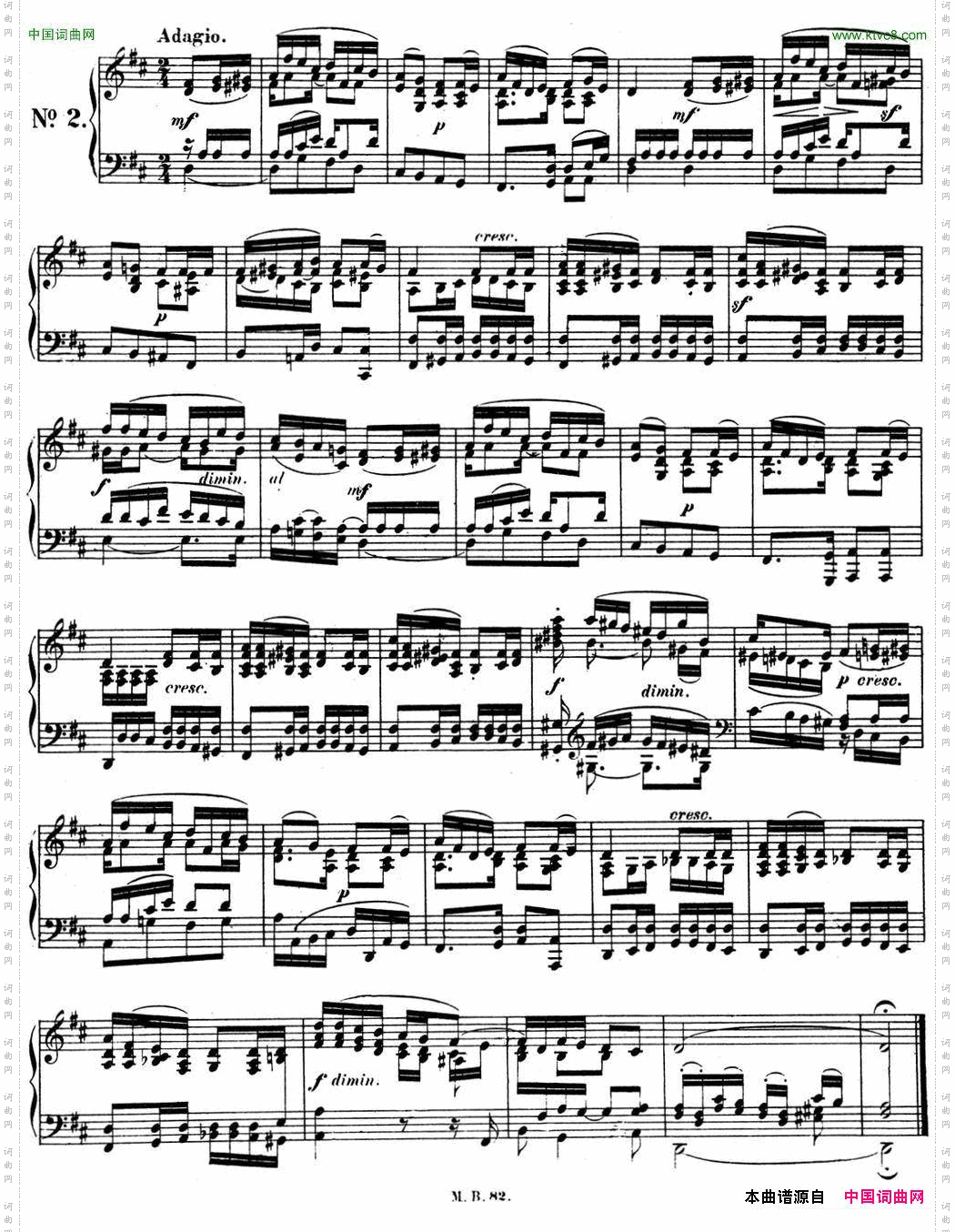 门德尔松无词歌Op.102NO.2