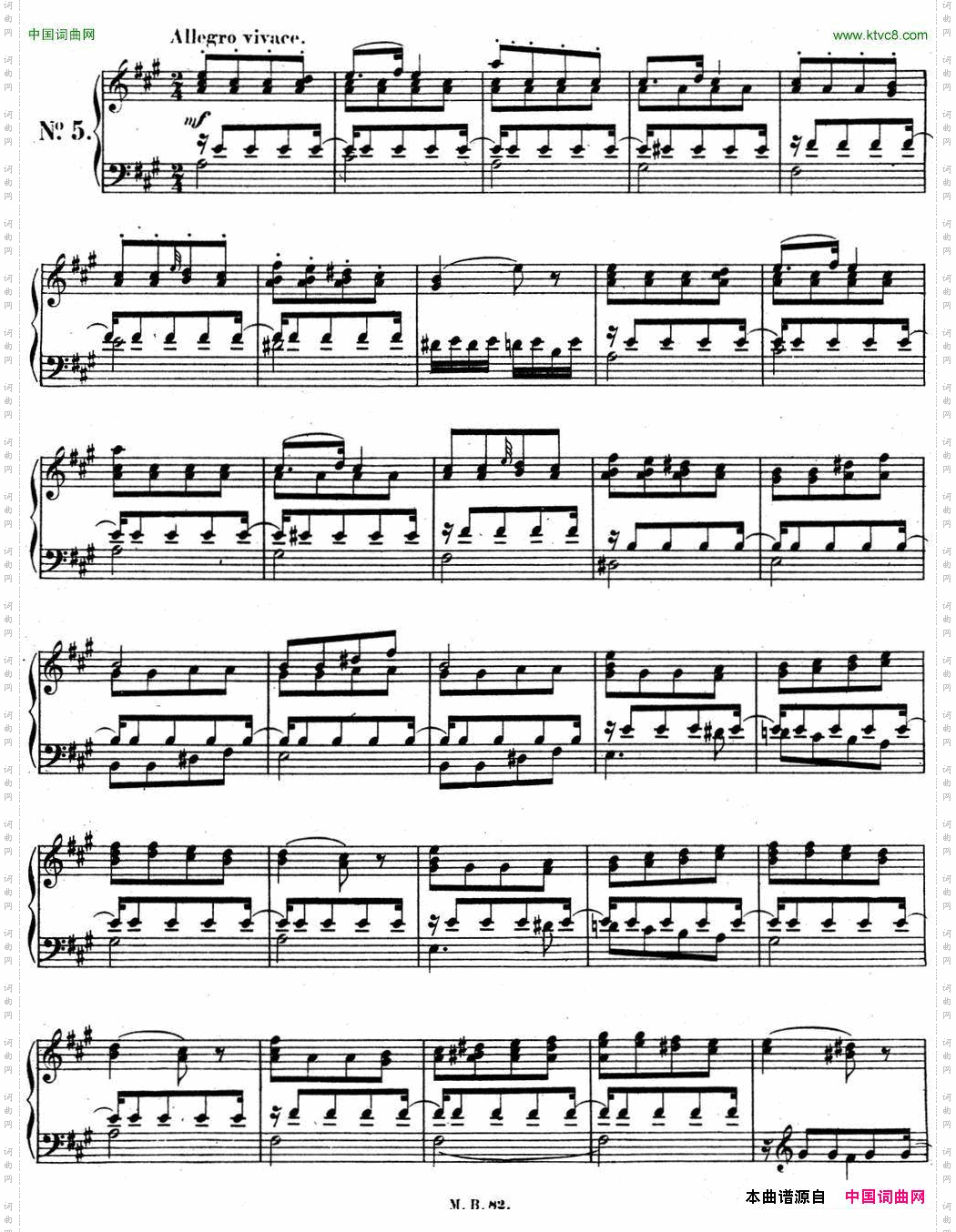 门德尔松无词歌Op.102NO.5