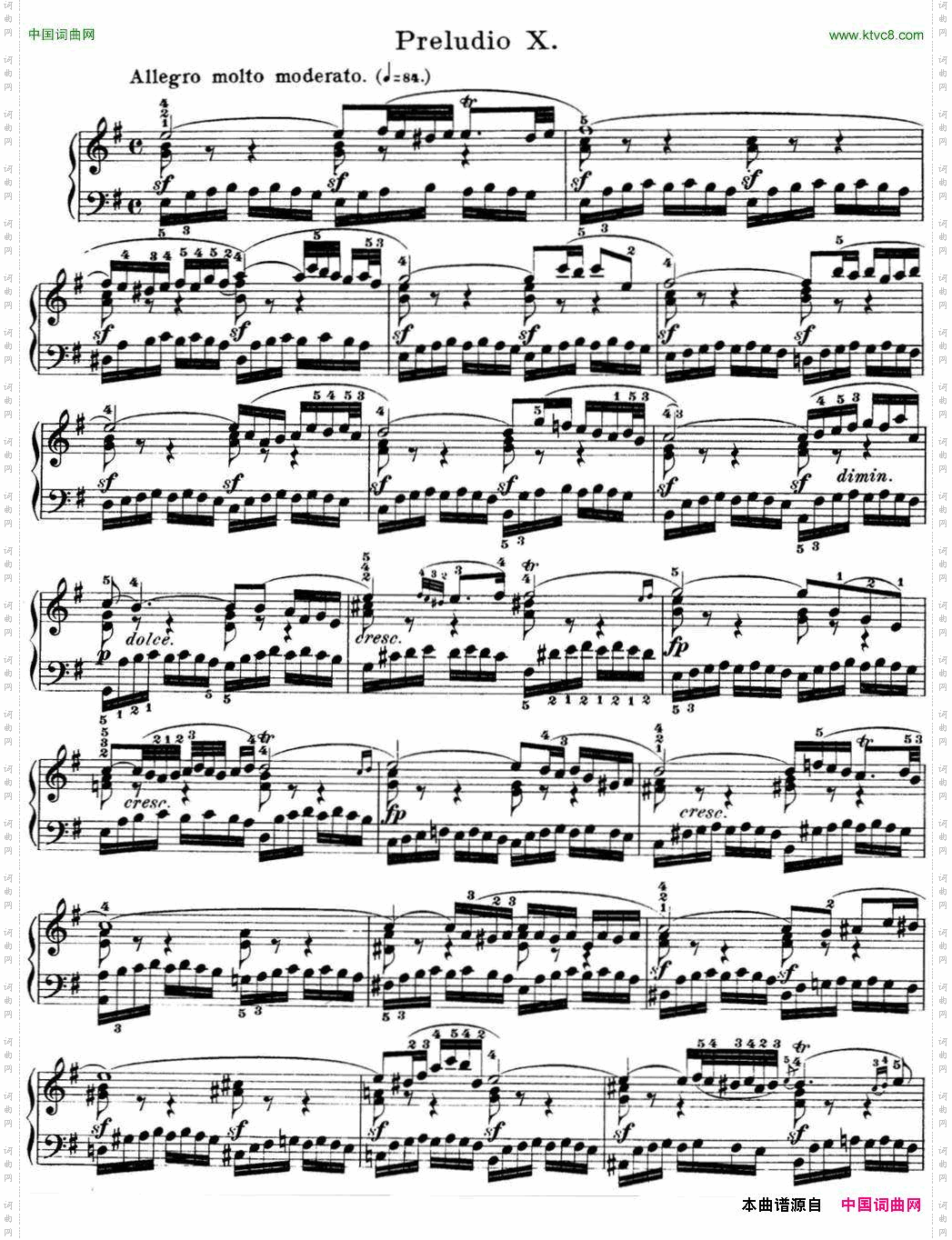 巴赫《平均律钢琴曲集·第一卷》之前奏曲NO.10