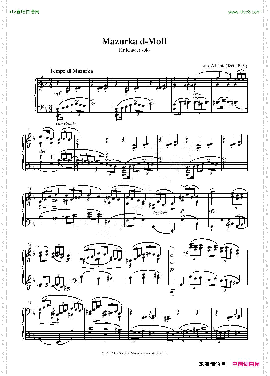 Albeniz-Mazurkad-Moll